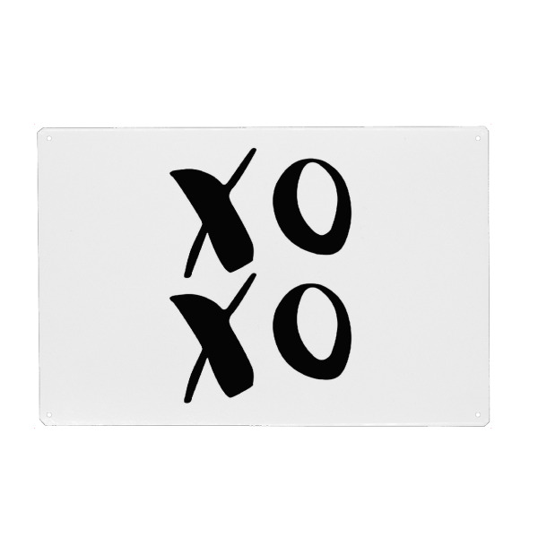 Metall Poster "XOXO 2" artboxONE - Typografie,Liebe,Für Mama,Für Papa,Festivals
