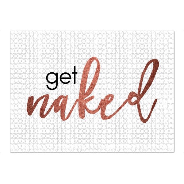 Puzzle Ravensburger "Get naked - rose" artboxONE - Typografie,Liebe,Festivals