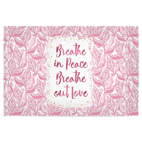 Poster "Breathe in Peace Breathe out Love" artboxONE - Typografie,Natur,Floral,Liebe,Festivals