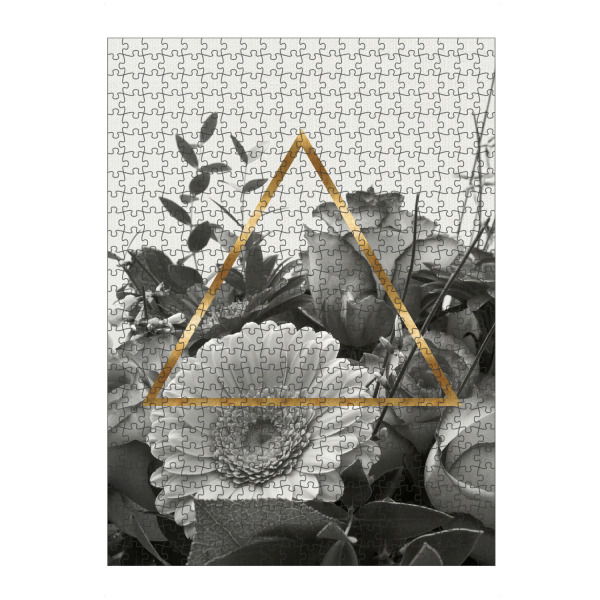 artboxONE Puzzle "Triangle Bouquet III" artboxONE - Floral,Schwarzweiß,Geometrie - Flowers,Blumen,Triangle,Dreieck,Strauss,Bouquet - Bild flowers