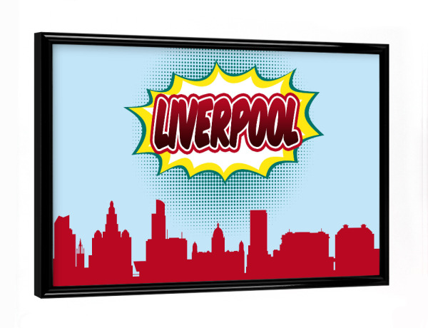 Poster mit schwarzem Rahmen "Liverpool" artboxONE - Architektur,Geometrie