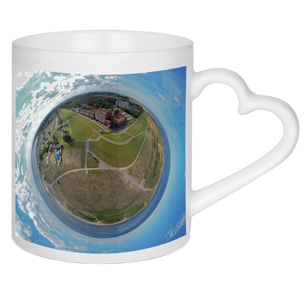 Herztasse "Der Deichwinkel von Schillig" artboxONE - Städte,Natur,Reise,Architektur,Reise / Strand und Meer