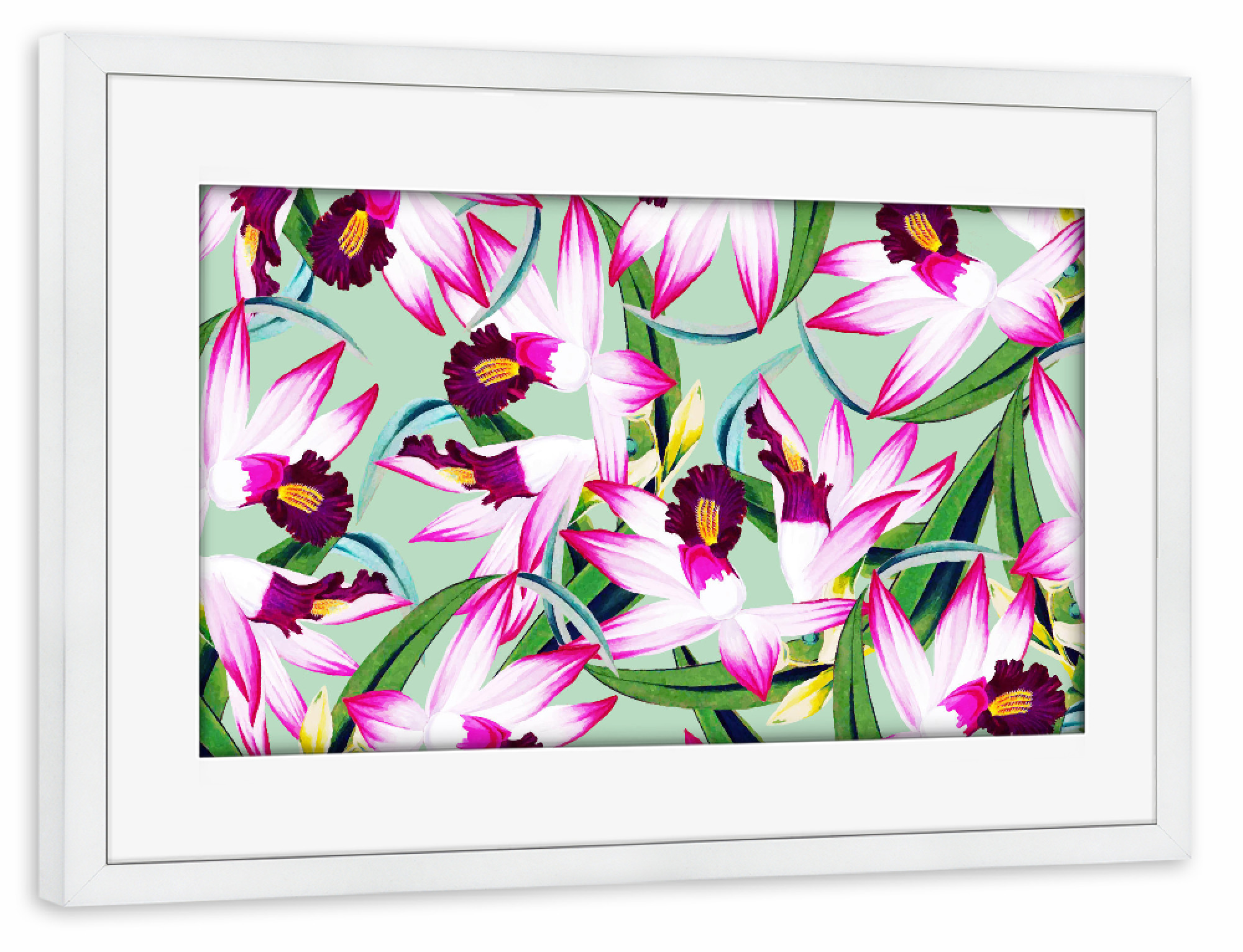 Poster mit Rahmen weiß "Belle âme" artboxONE - Natur,Floral,Liebe,Festivals