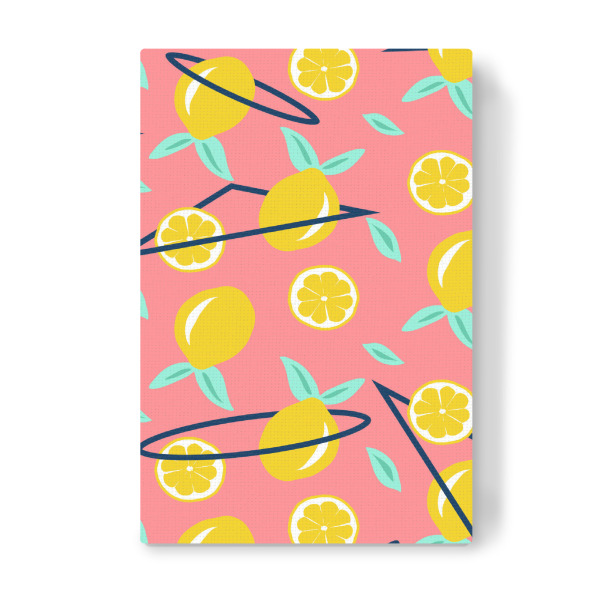 Leinwandbild "Lemons party" artboxONE - Abstrakt,Geometrie,Essen & Trinken / Obst & Gemüse,Festivals
