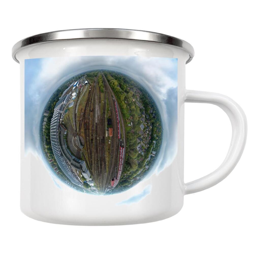 Emaille Tasse "ICE-Werkstatt Hamburg-Eidelstedt" artboxONE - Städte,Städte / Hamburg,Reise,Architektur,Reise / Länder