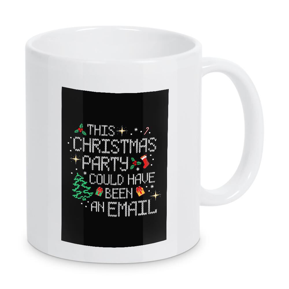 Tasse "E-Mail zur Weihnachtsfeier" artboxONE - Typografie,Weihnachten,Lustig