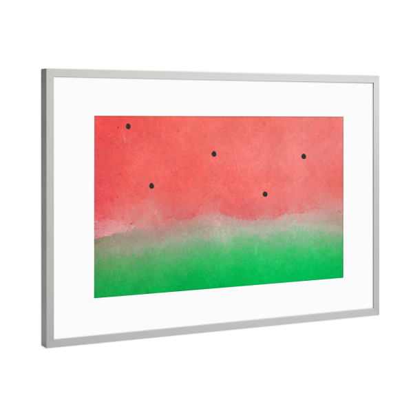 Poster mit Rahmen Silber "Watermelon Washout" artboxONE - Natur,Essen & Trinken / Obst & Gemüse,Festivals