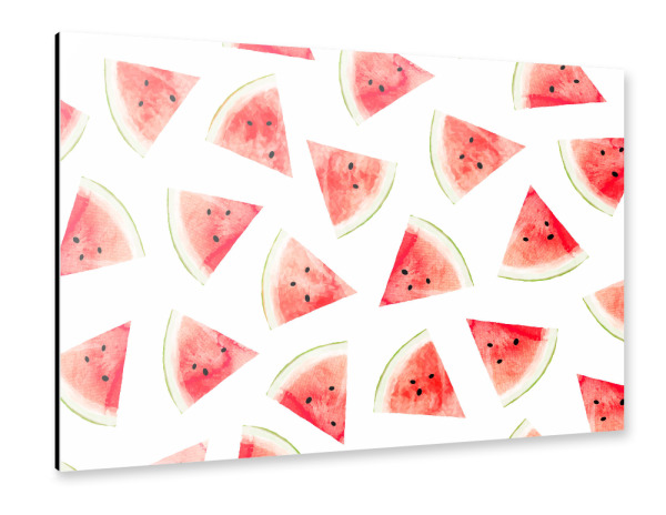 Alu-Dibond "Watercolor Watermelon Pattern" 30x20 cm artboxONE