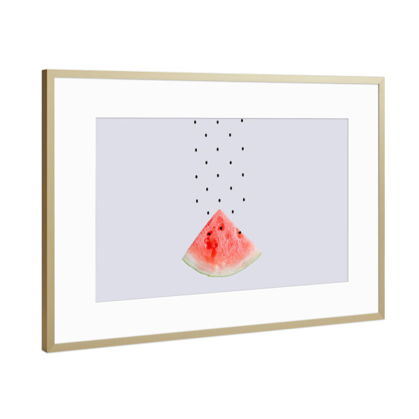Poster mit Rahmen Gold "Watermelon 3" artboxONE - Natur,Essen & Trinken / Obst & Gemüse,Festivals