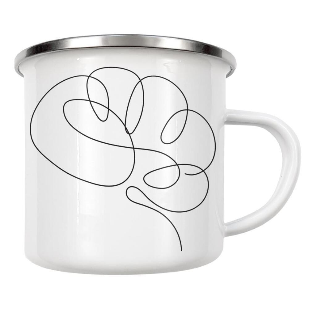 Emaille Tasse "Brain-Stift-Linie" artboxONE - Streetart - Gehirn,Linie,Stift,Anatomie,Symbol,Körper,Gesundheit,Medizin,Medizinische,Interne,Orgel
