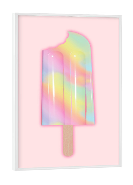 Poster mit weißem Rahmen "Unicorn Popsicle" artboxONE - Essen & Trinken,Festivals