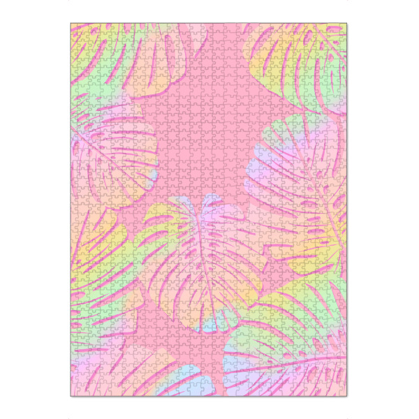 Puzzle Ravensburger "Unicorn Monstera" artboxONE - Natur,Festivals - Einhorn,Monstera,Blatt,Blätter,Grüne liebe,Dschungel,Sommer,Trend,Summer,Tropical