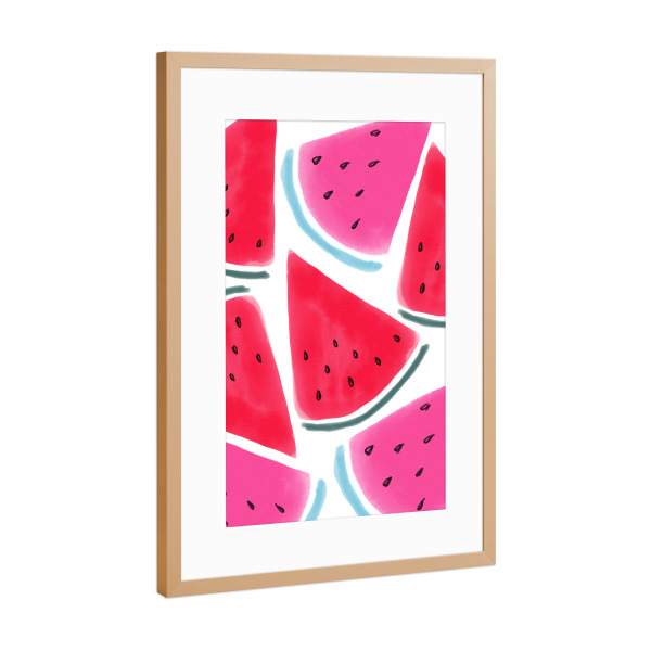 Poster mit Rahmen Kupfer "Watermelon Slices" artboxONE - Natur,Essen & Trinken,Festivals