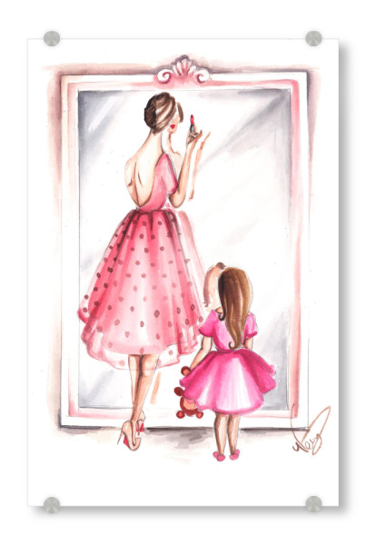 Acrylglasbild "Mother and Daughter" artboxONE - Liebe,Fashion,Für Mama