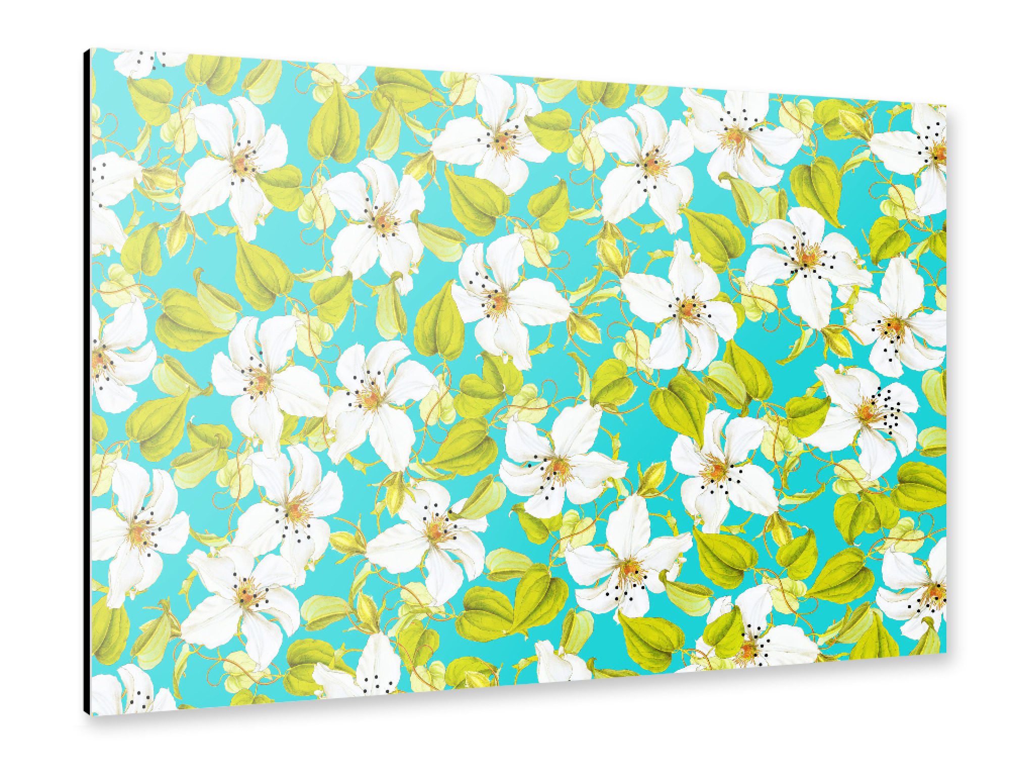 Alu-Dibond "White Floral" 30x20 cm artboxONE