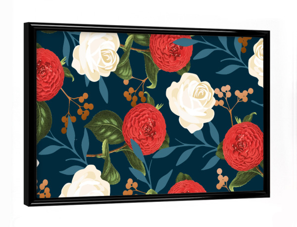 Poster mit schwarzem Rahmen "Floral Obsession V2" artboxONE - Natur,Floral,Festivals