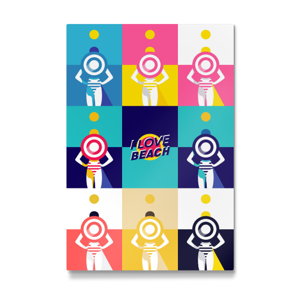 Galerie-Print "I Love Beach" 30x20 cm artboxONE