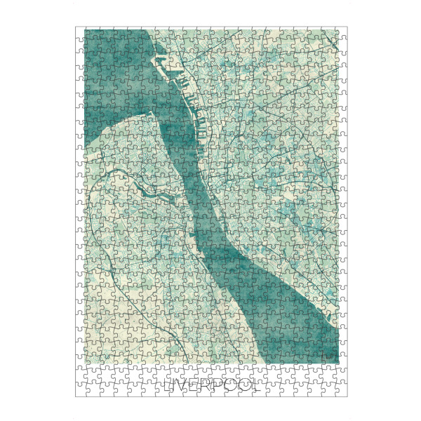 Puzzle Ravensburger "Liverpool Großbritannien 02" artboxONE - Städte,Kartografie