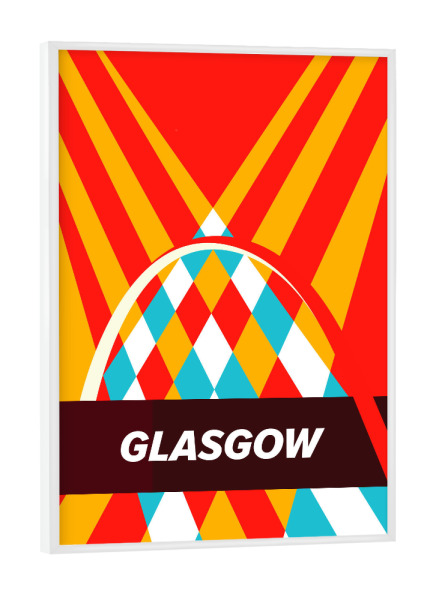 Poster mit weißem Rahmen "Glasgow City" artboxONE - Städte,Reise,Architektur