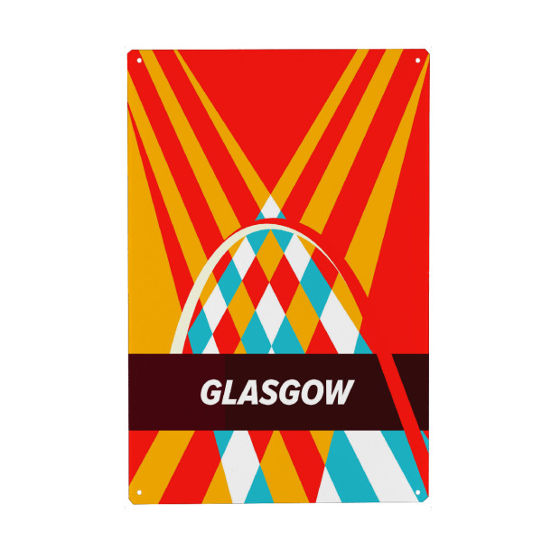 Metall Poster "Glasgow City" artboxONE - Städte,Reise,Architektur