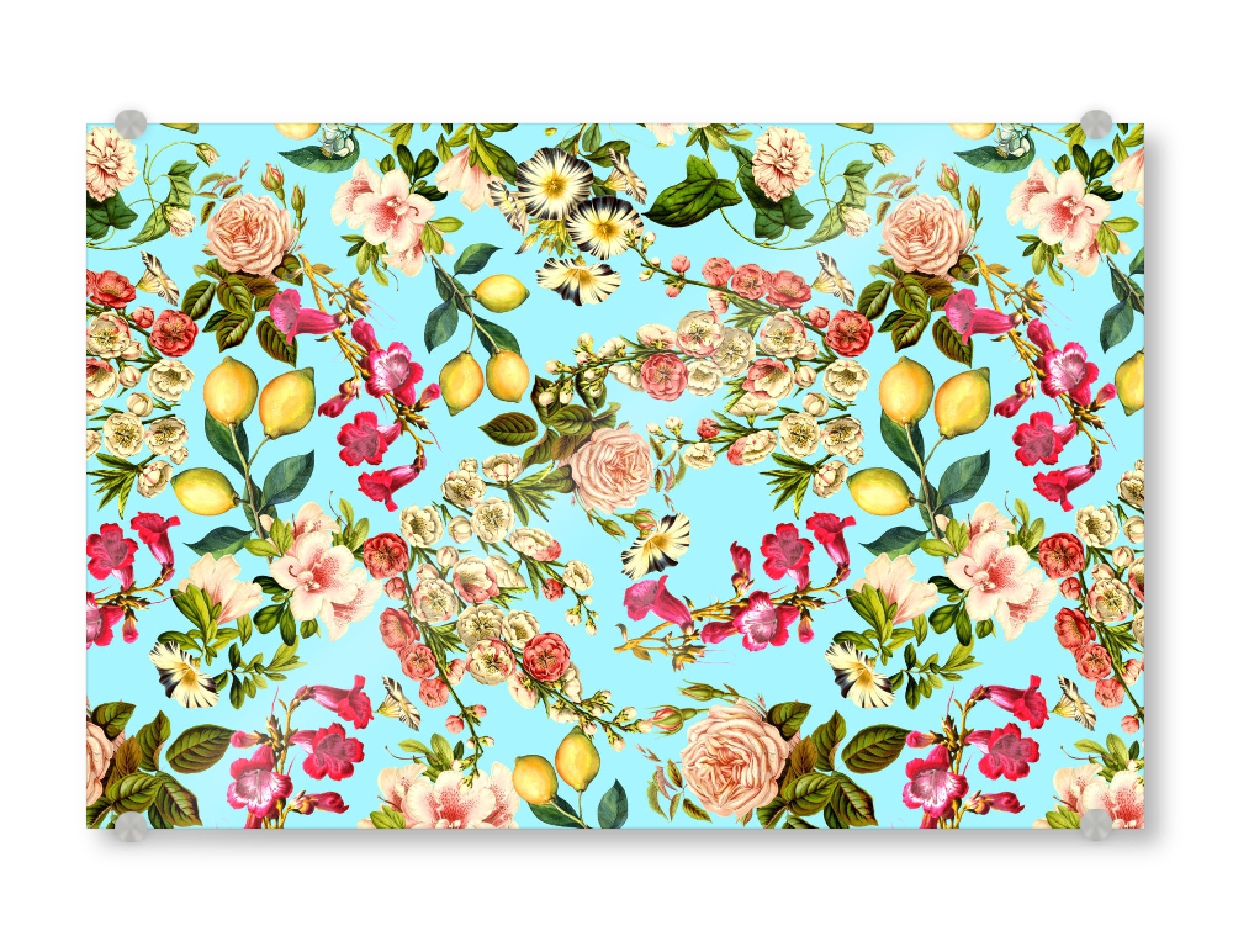 Acrylglasbild "Lemon and Leaf Pattern IV" artboxONE - Floral,Essen & Trinken / Obst & Gemüse,Festivals