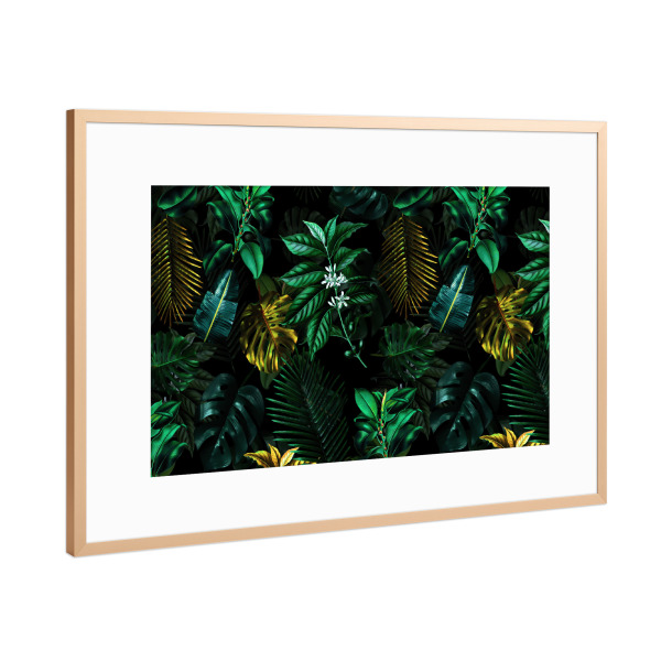 Poster mit Rahmen Kupfer "TROPICAL GARDEN" artboxONE - Floral,Festivals
