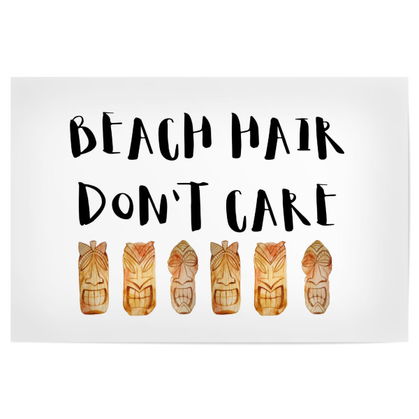 Poster "Beach Hair Don't Care" artboxONE - Typografie,Festivals
