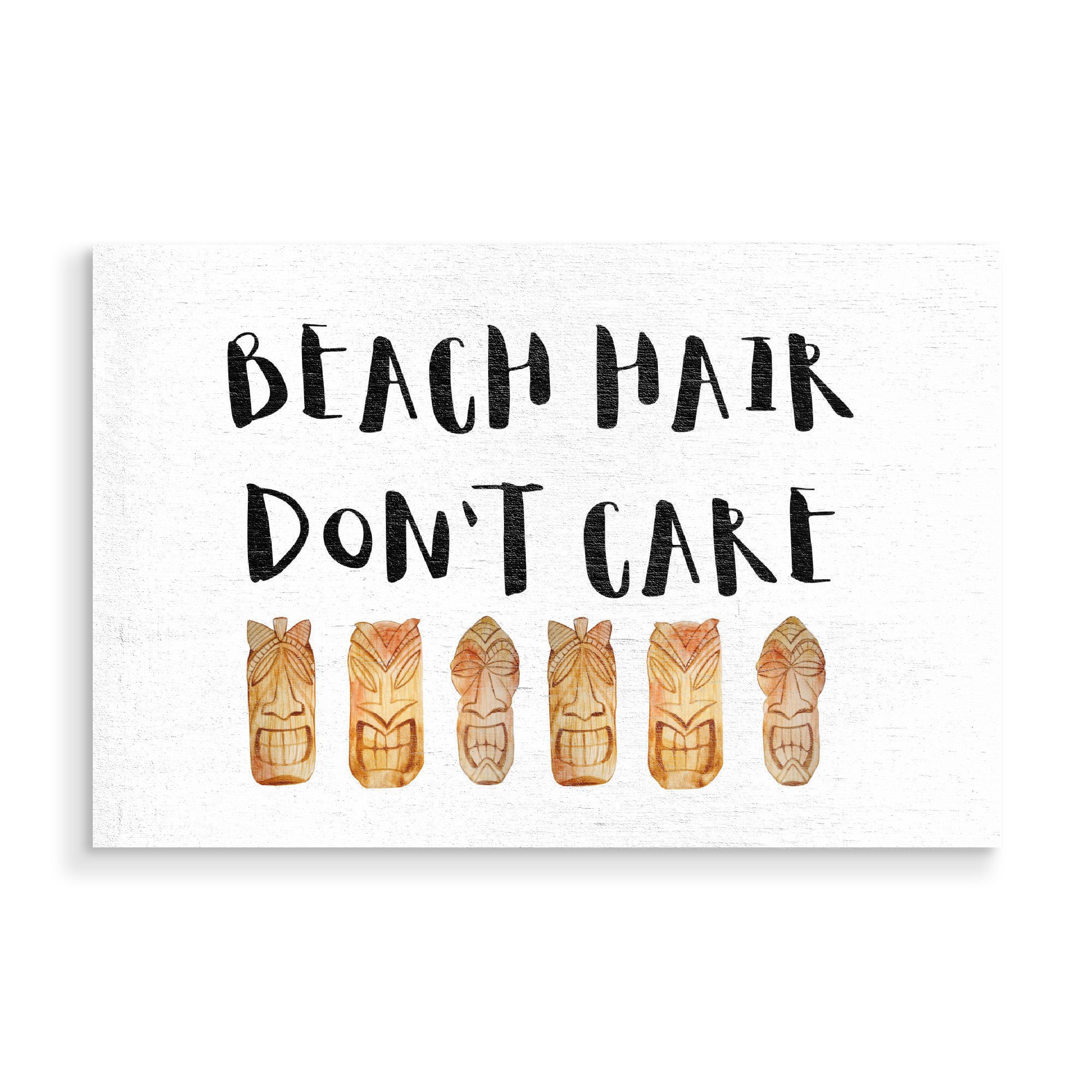 Holzbild "Beach Hair Don't Care" artboxONE - Typografie,Festivals
