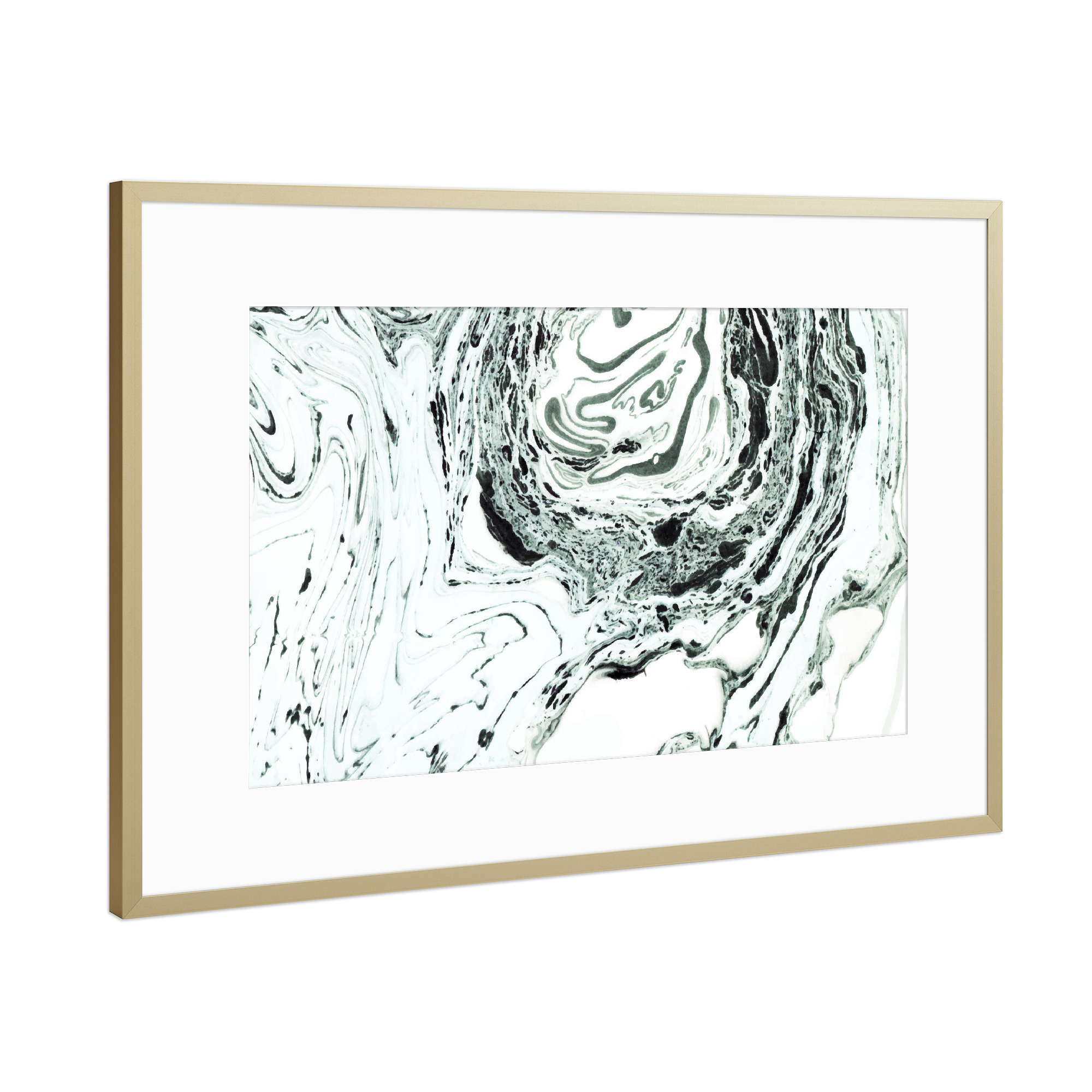 Poster mit Rahmen Gold "Salt Marble" artboxONE - Abstrakt,Marmor