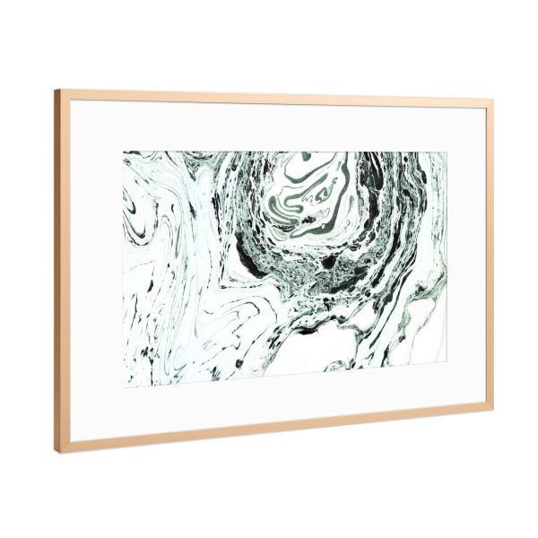 Poster mit Rahmen Kupfer "Salt Marble" artboxONE - Abstrakt,Marmor