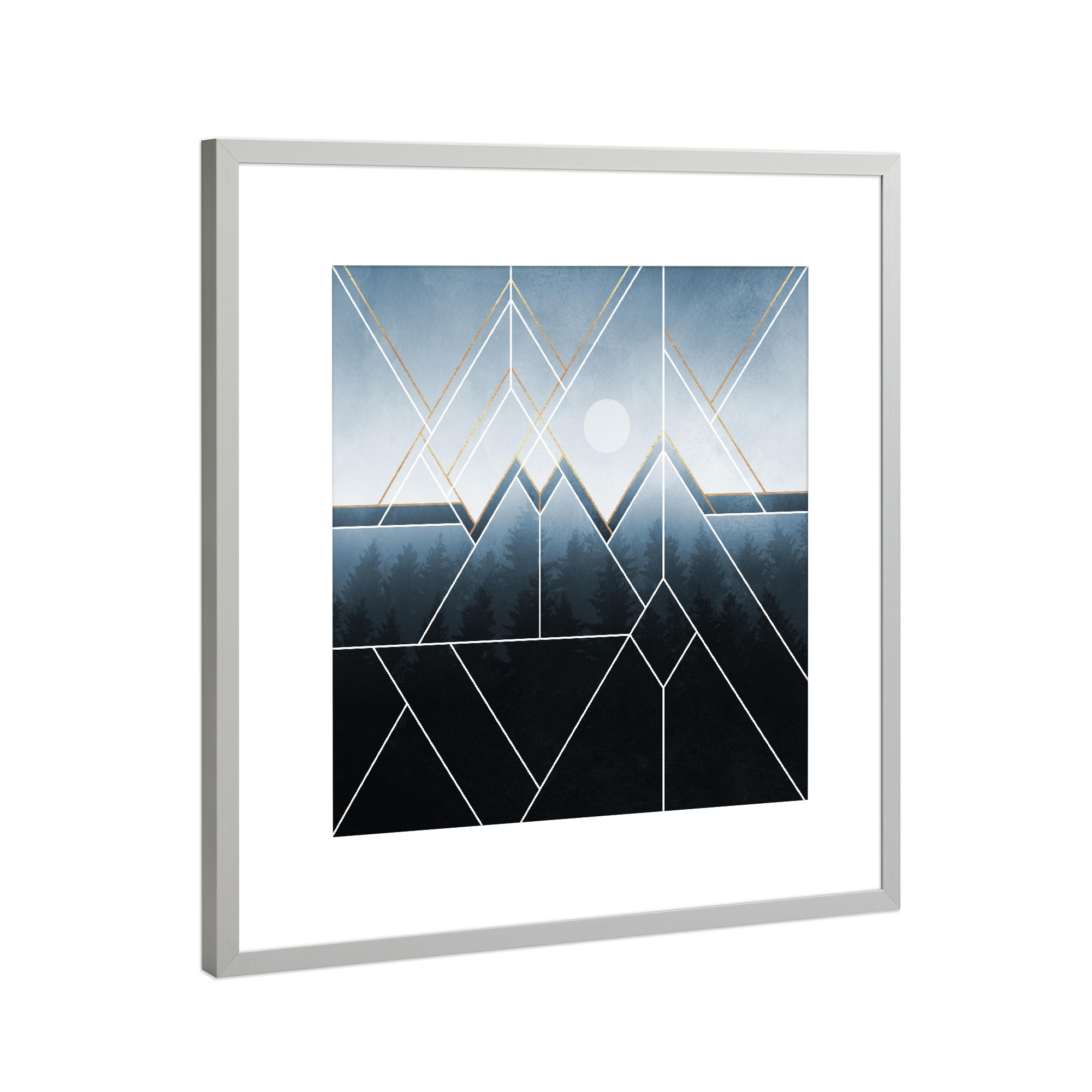 Poster mit Rahmen Silber "Fading North" artboxONE - Natur,Abstrakt