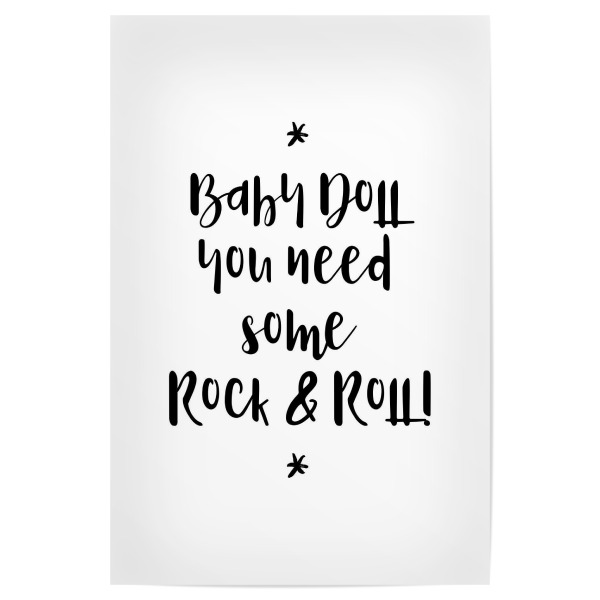 Poster "Baby Doll 01" artboxONE - Schwarzweiß,Musik,Liebe,Festivals