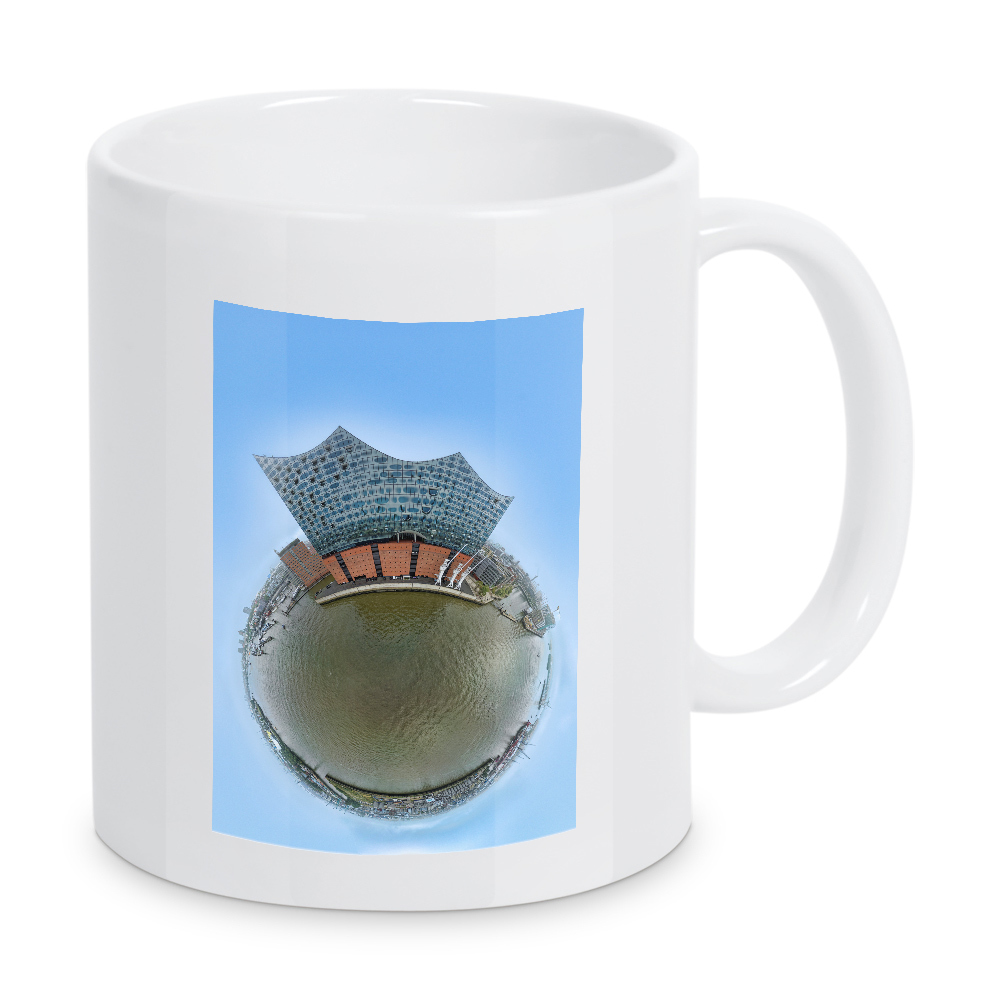 Tasse "Elphi Südseite - Kleiner Planet" artboxONE - Städte,Städte / Hamburg,Reise,Architektur,Reise / Länder