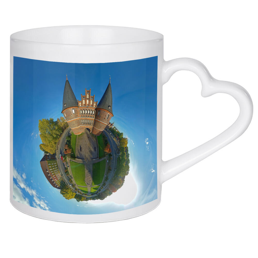 Herztasse "Planet Holstentor - Lübeck" artboxONE - Städte,Reise,Architektur,Reise / Länder,Städte / Weitere