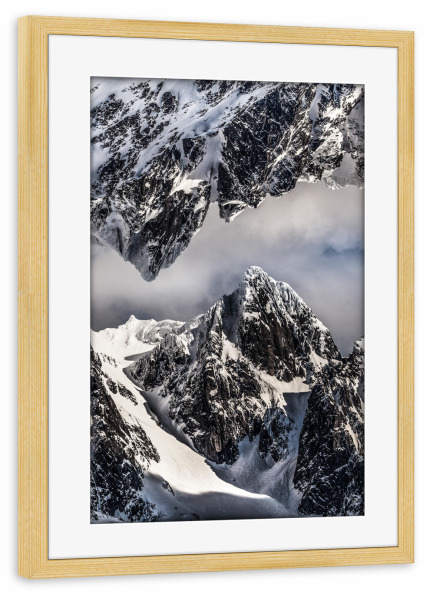 Poster mit Rahmen kiefer "Mountain Chains II" artboxONE - Natur,Reise