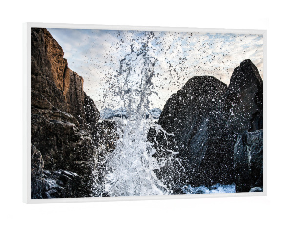 Poster mit weißem Rahmen "Splash!" artboxONE - Natur,Reise / Strand und Meer