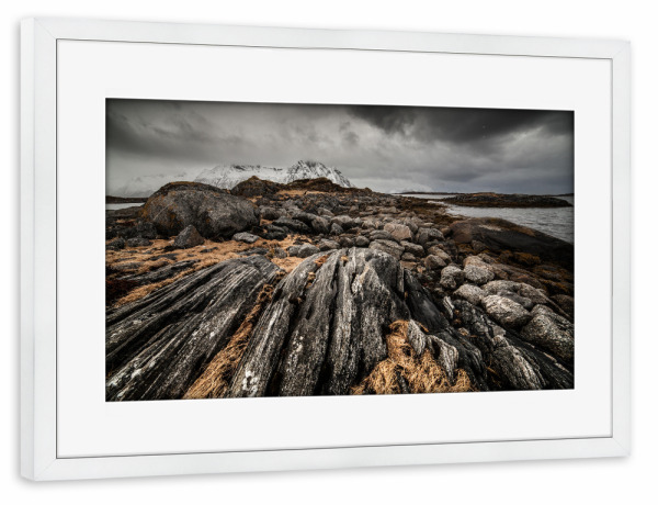 Poster mit Rahmen weiß "Mystic Coast" artboxONE - Natur