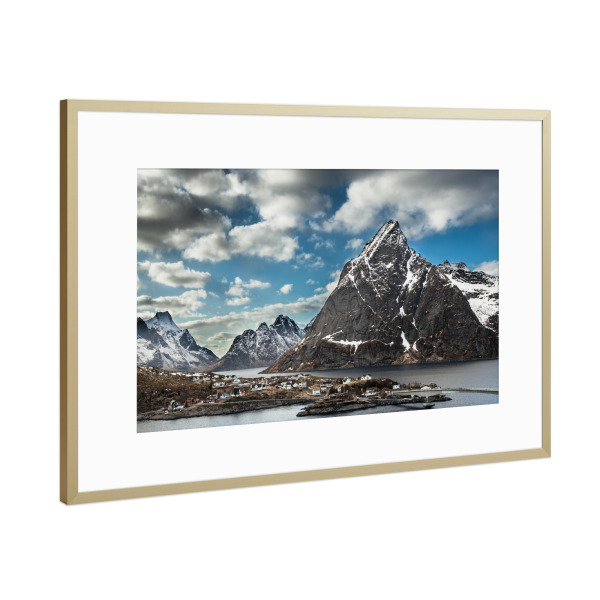 Poster mit Rahmen Gold "Lofoten III" artboxONE - Natur,Reise,Reise / Länder