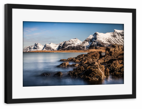 Poster mit Rahmen schwarz "Lofoten Coast" artboxONE - Natur,Reise,Reise / Strand und Meer