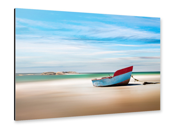 Alu-Dibond "Fisherboot" 30x20 cm artboxONE