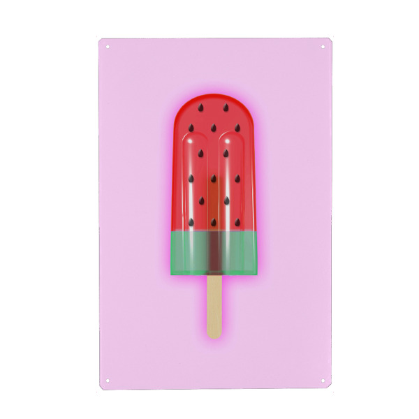 Holzbild "Watermelon Popsicle" artboxONE - Essen & Trinken,Reise / Strand und Meer,Festivals