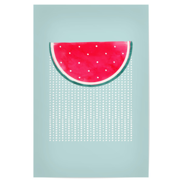 Poster "Watermelon Rain" artboxONE - Essen & Trinken