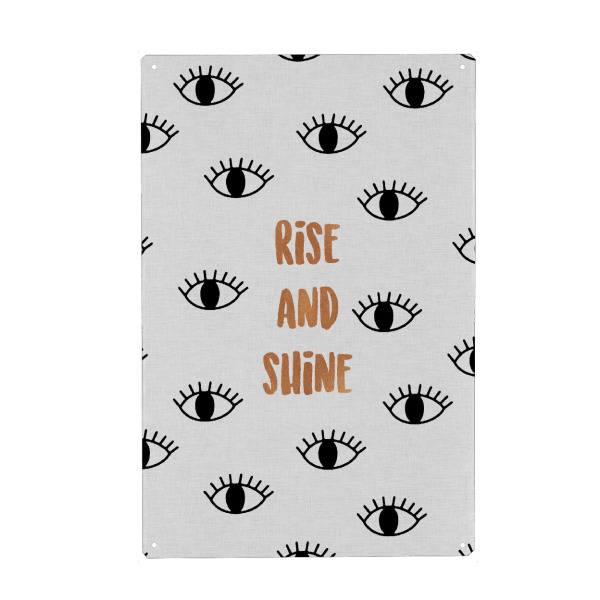 Holzbild "Rise And Shine Festival" artboxONE - Typografie,Sport / Motivation