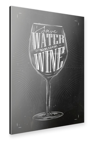 Alu-Dibond "Save Water 01" 30x20 cm artboxONE