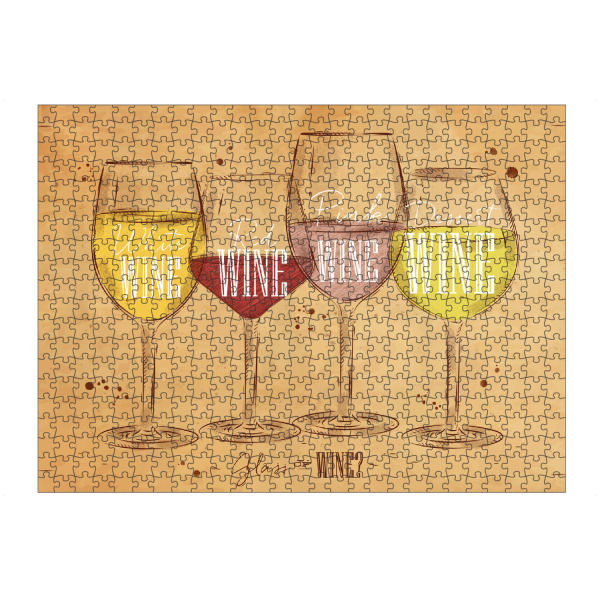 artboxONE Puzzle "Glas of Wine 02" artboxONE - Schwarzweiß,Essen & Trinken / Alkohol