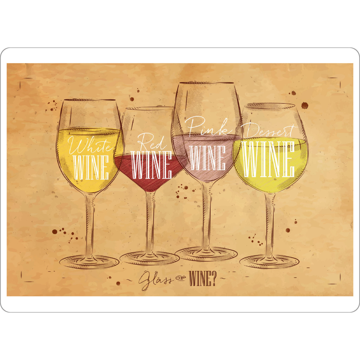 Tischset "Glas of Wine 02" artboxONE - Schwarzweiß,Essen & Trinken / Alkohol