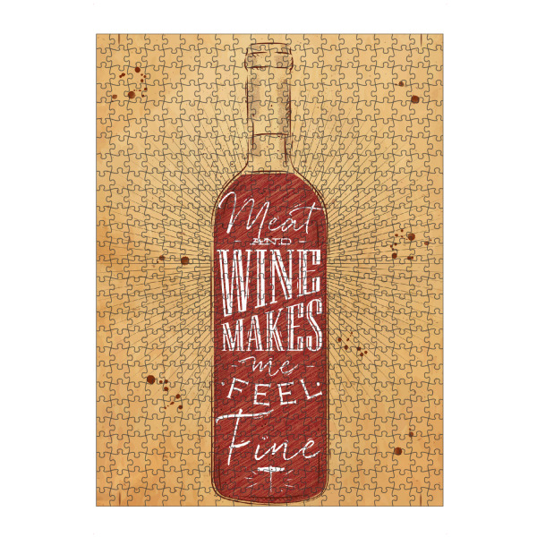artboxONE Puzzle "Meat and Wine 01" artboxONE - Essen & Trinken / Alkohol