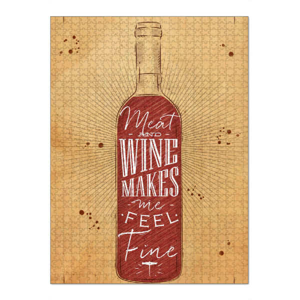 Puzzle Ravensburger "Meat and Wine 01" artboxONE - Essen & Trinken / Alkohol