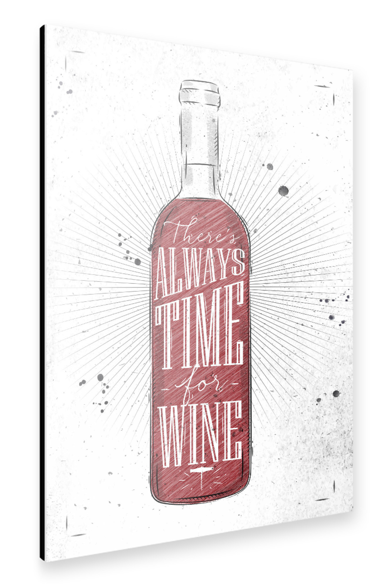 Alu-Dibond "Always Time for Wine 01" 75x50 cm artboxONE