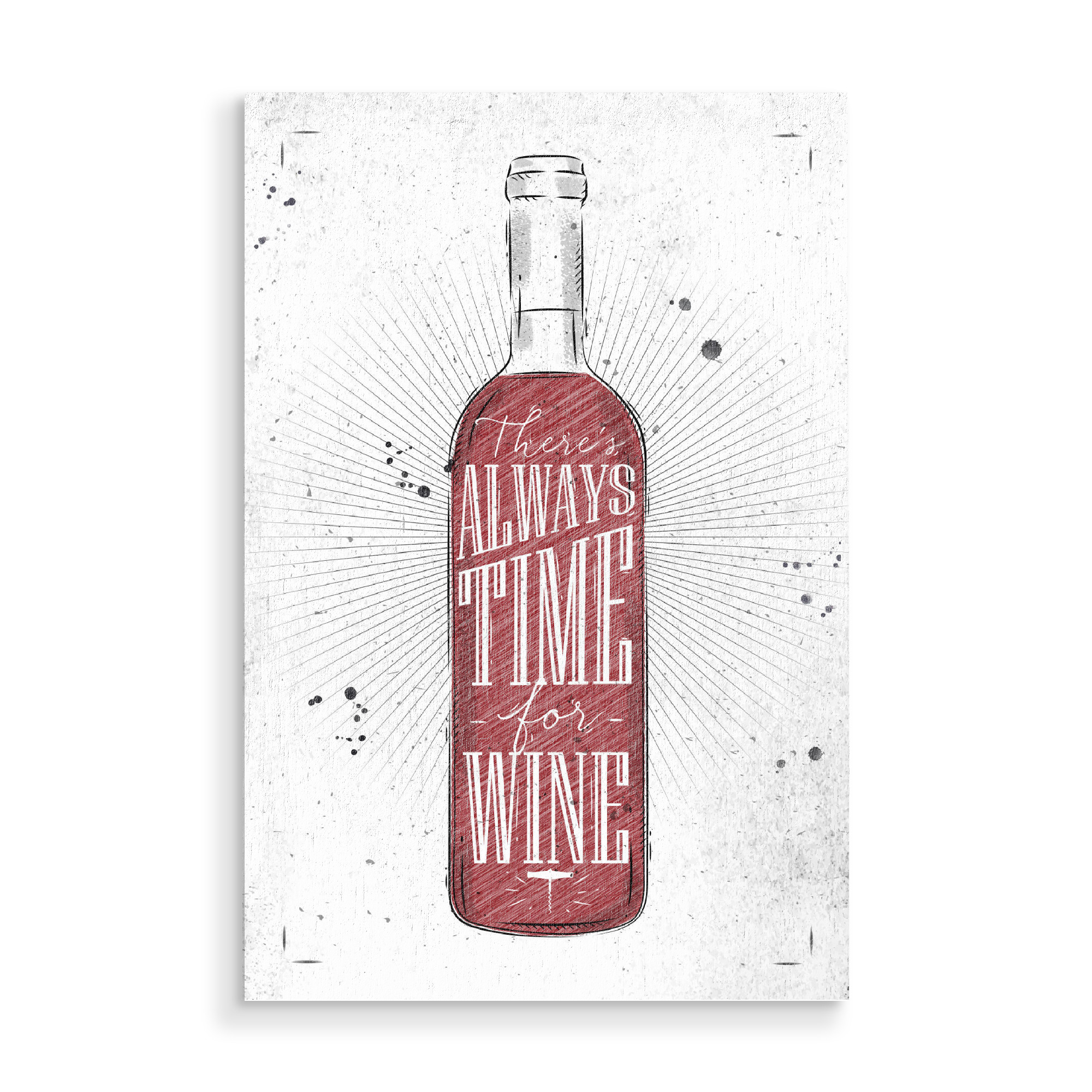 Holzbild "Always Time for Wine 01" artboxONE - Essen & Trinken / Alkohol
